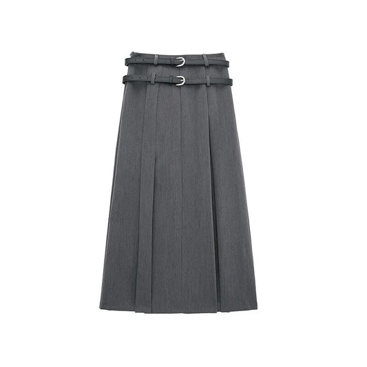 T14 Pleated Long Skirt